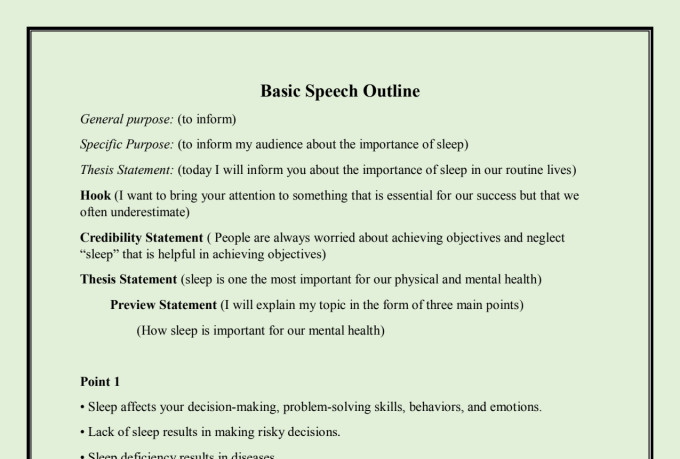 write an informative, persuasive speech, and outline